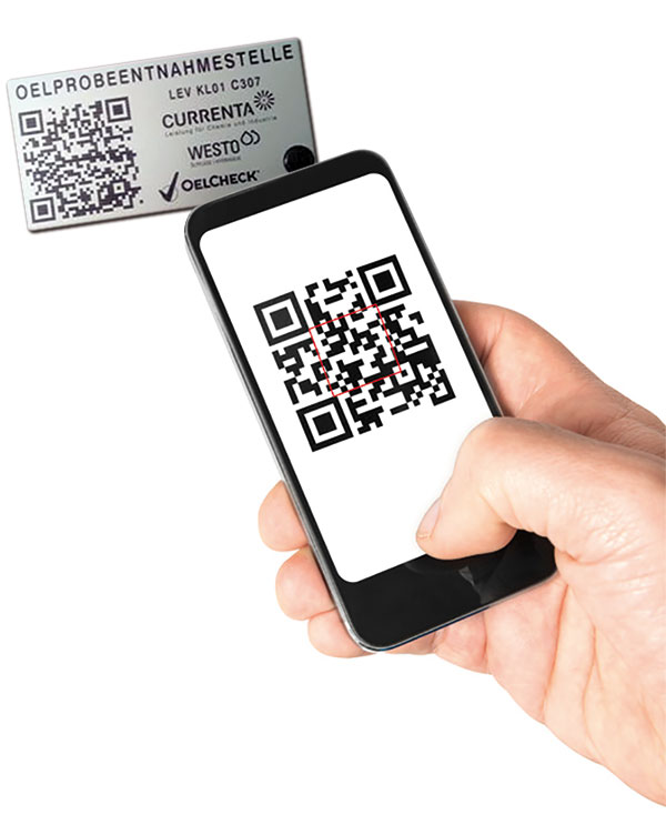 QR-Codes enable on-site oil sample management